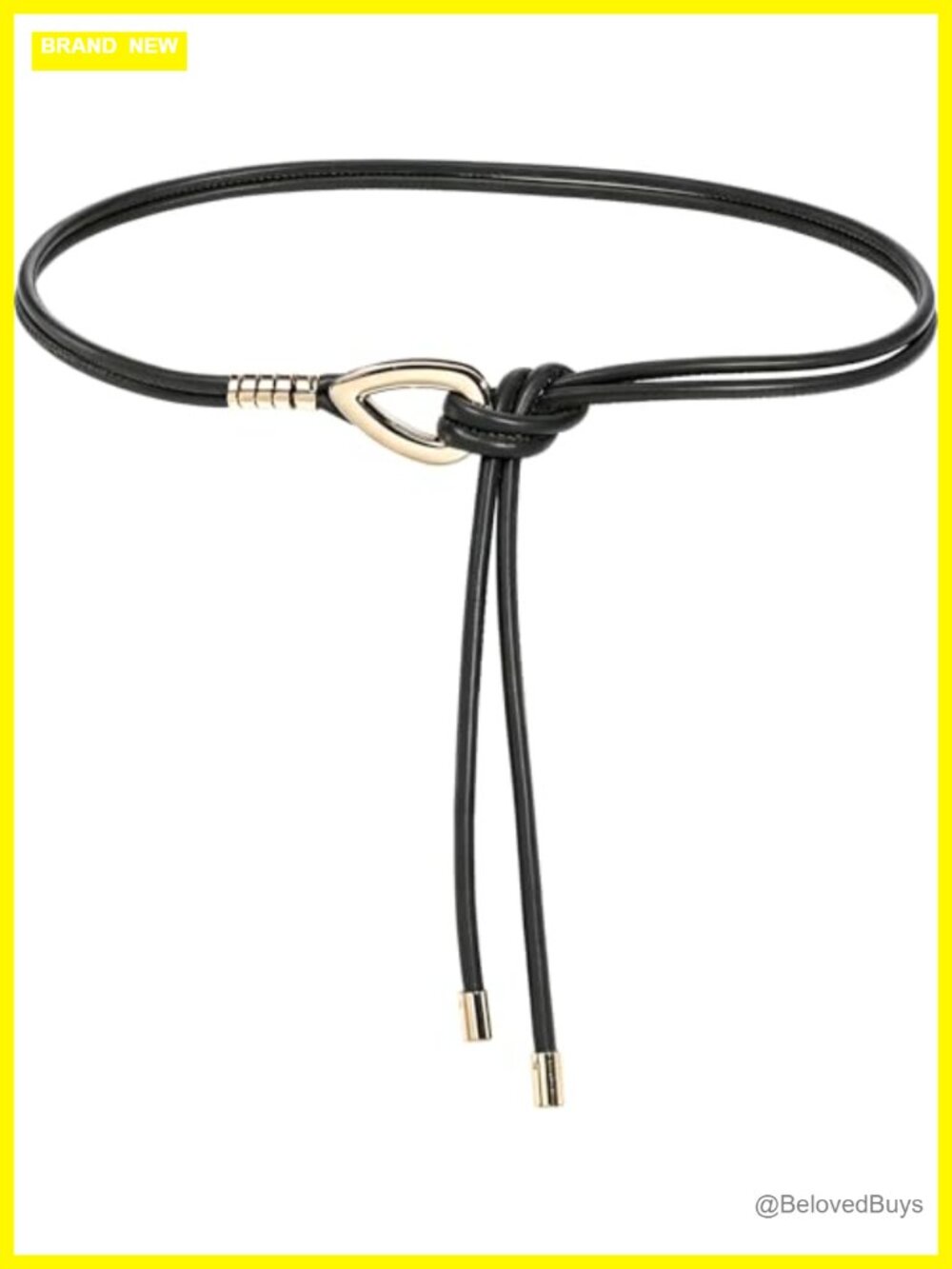 Faux Leather Double Skinny Wrap Belt Metal Buckle